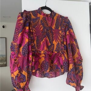 FARM Rio Colorful Floral Blouse